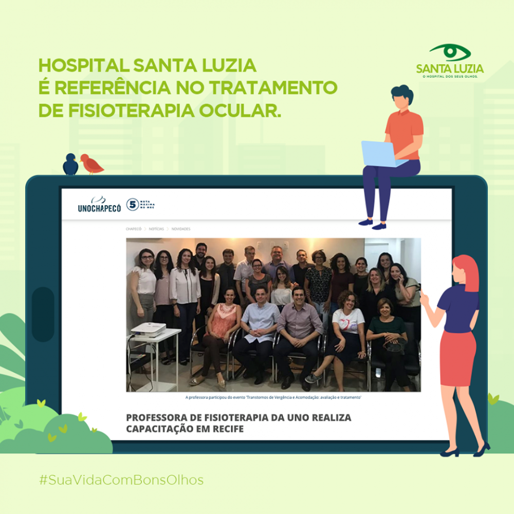 Fisioterapia Ocular - O Hospital Santa Luzia possui toda tecnologia e qualificação para ser referência